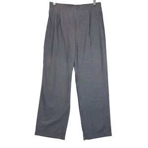 NWT Klesis Women Striped Wide Leg Trousers Linen Blend‎ Casual Chic Comfy Size L